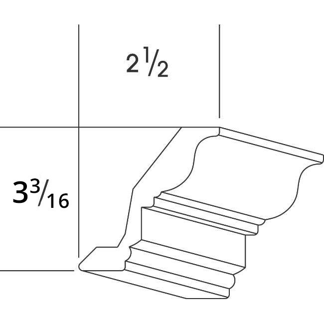 SLGCROWN4 Bowery Pewter Large Crown Top Mount Molding