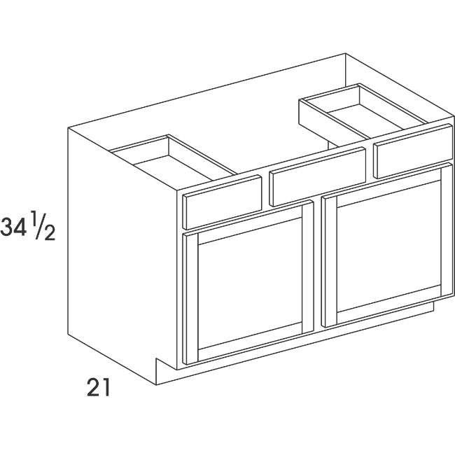 VSDB42 Madison Honey Vanity Sink Drawer Base Cabinet