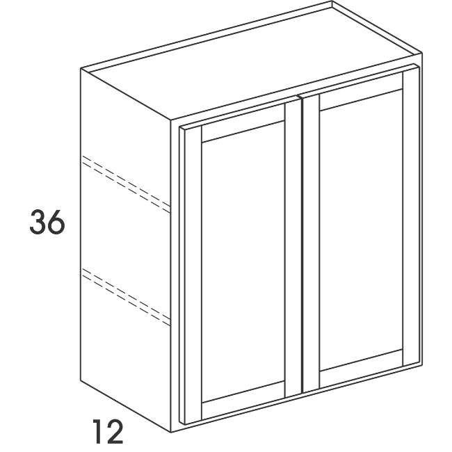 W3336 Bowery Pewter Wall Double Door Cabinet