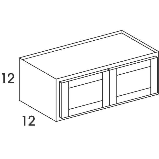 W3012 Bowery Pewter Wall Double Door Cabinet