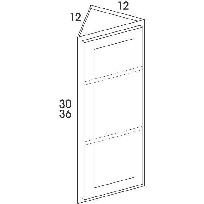 WEC1236 Madison Pewter Wall End Angle Cabinet