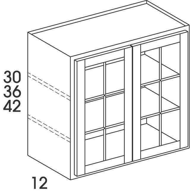 WMD3042 Bowery Palmetto Wall Cabinet Prepped for Glass Door