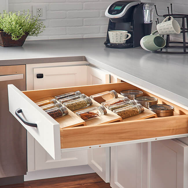 B24SPICE Madison Pewter Drawer Spice Insert