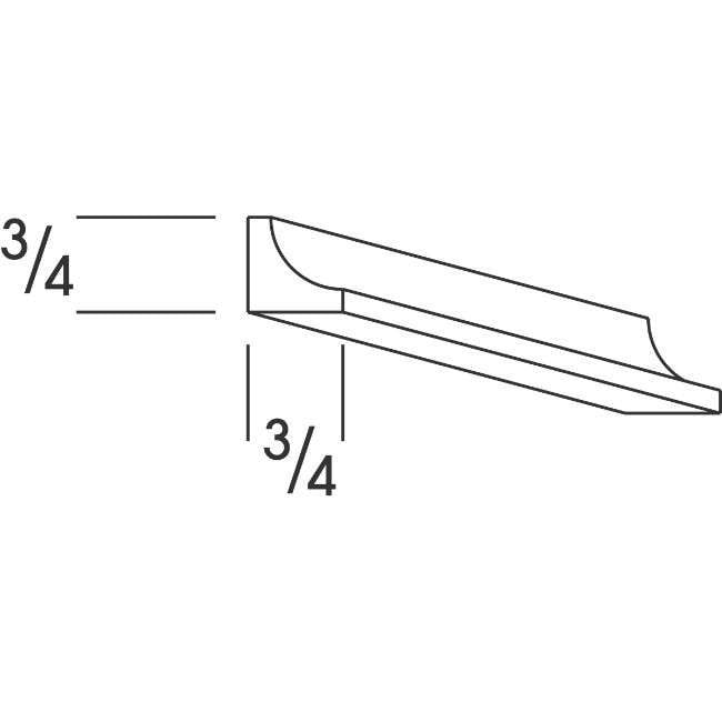 MICW Patton Gray Inside Corner Molding Kitchen