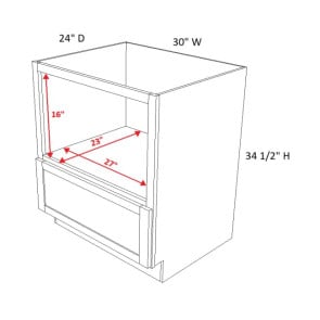 BMC30 Dark Caramel Base Microwave Cabinet (RTA)