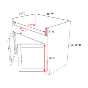 FSB36 Dark Caramel Farmhouse Sink Base Cabinet (RTA)