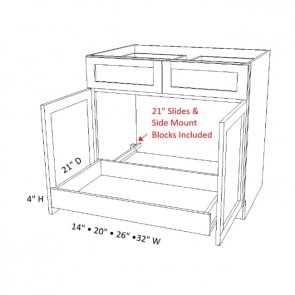 PULLOUT-TRAY-24 Versa Shaker 24" Pull-Out Tray (RTA)