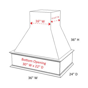 RH36 Dark Caramel Range Hood Cover (RTA)