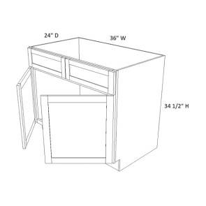 SB36 Dark Caramel Sink Base Cabinet (RTA)