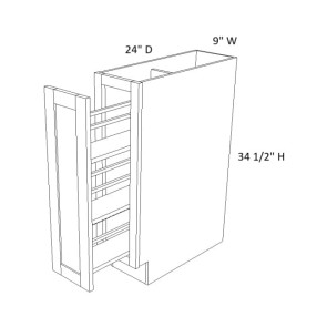 SP09 Dark Caramel Base Spice Rack Cabinet (RTA)