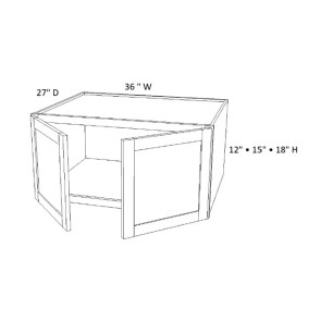 W361227 Dark Caramel Wall Refrigerator Cabinet (RTA)