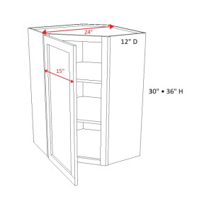 WDC243012 Dark Caramel Wall Corner Cabinet (RTA)