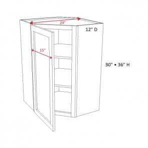 WDC243612 Versa Shaker Wall Corner Cabinet (RTA)
