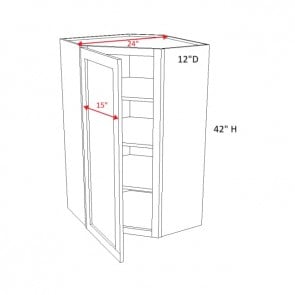 WDC244212 Versa Shaker Wall Corner Cabinet (RTA)