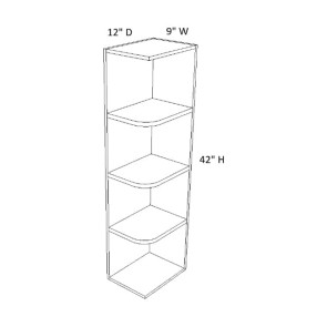 WEOS0942 Dark Caramel Wall End Shelf (RTA)