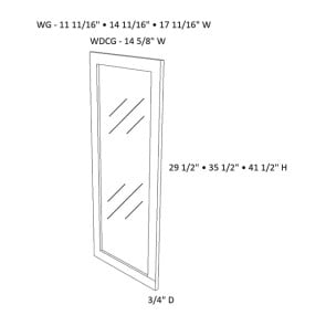 WG1230 Dark Caramel Wall Glass Door (RTA)