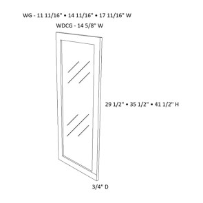 WG1530 Dark Caramel Wall Glass Door (RTA)