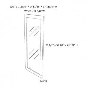WG1542 Dark Caramel Wall Glass Door (RTA)