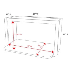WMC3018 Versa Shaker Wall Microwave Cabinet (RTA)
