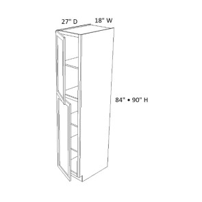WP189027 Dark Caramel Tall Pantry Cabinet (RTA)