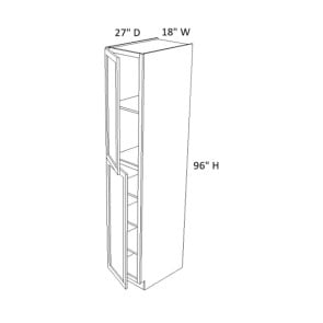 WP189627 Dark Caramel Tall Pantry Cabinet (RTA)