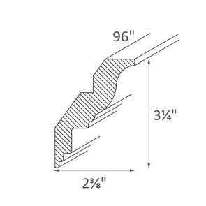CCM8 Classic White Classic Crown Molding 8" (RTA)