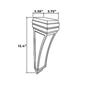 SQCOR3 Imperial Blue Square Corbel (RTA)
