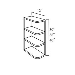 WOES0630 Storm Gray Wall Open End Shelf 6" x 30" (RTA)