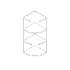 WOES1236 Storm Gray Wall Open End Shelf 12" x 36" (RTA)