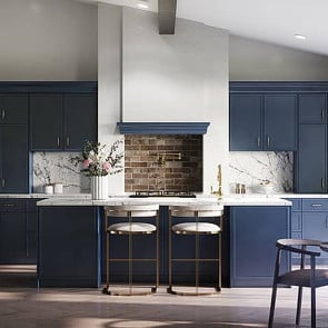 Petit Blue 10 Ft Kitchen Cabinet Set (RTA Preconfigured Bundle)