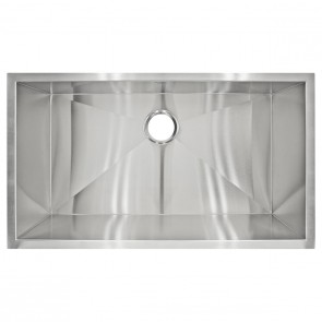 LCLP2 Zero-Radius Undermount Stainless Steel Single Basin Kitchen Sink