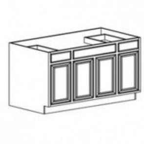 S4821B12D Gramercy White Vanity Combo Cabinet (RTA)