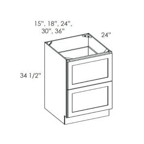 2DB30 Petit Sand Two Drawer Base Cabinet (RTA)
