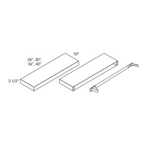 FLS24-BLK Black Floating Shelf