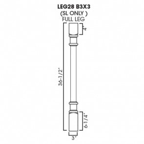 LEG28-B3X3 Pearl Decor Leg