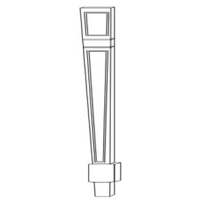 LEG82 Ice White Shaker Decor Leg  (RTA)