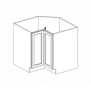 LS3612S Gramercy White Base Easy Reach Corner Cabinet