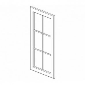 W1530MGD Thompson White Wall Mullion Glass Door