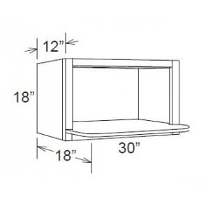MWO3018PM-12 Graystone Shaker Wall Microwave Cabinet (RTA)