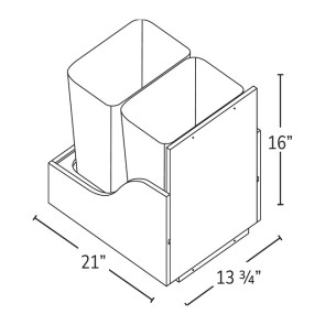 TCR-P21 Cullian Champagne Trash Can Tray