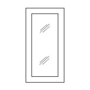 W3612BGD Thompson White Wall Glass Door