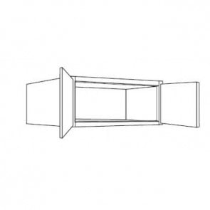 W332424 Thompson White Wall Refrigerator Cabinet (RTA)