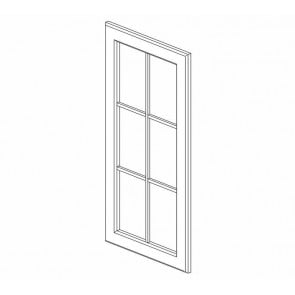 W3030BMGD Gramercy White Wall Mullion Glass Door (RTA)