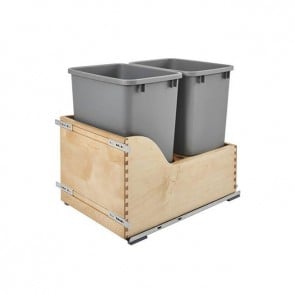 B21WB Bowery Biscayne Base Waste Container Double