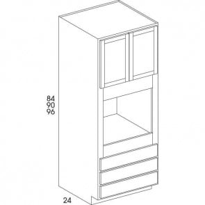 OC339624 Madison Honey Tall Single Oven Cabinet