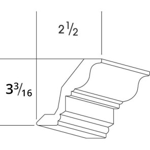 SLGCROWN4 Broadway Juniper Large Crown Top Mount Molding