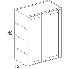 W4242 Madison Stonybrook Wall Double Door Cabinet