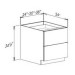 DB24-2 Shaker Blanco Drawer Base 24" w/ 2 Drawers (RTA)