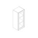 WMD1236 Imperial Blue Wall Prepped for Glass Door Cabinet (Single Door) 12" x 36" (RTA)