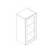 WMD1530 Imperial Blue Wall Prepped for Glass Door Cabinet (Single Door) 15" x 30" (RTA)